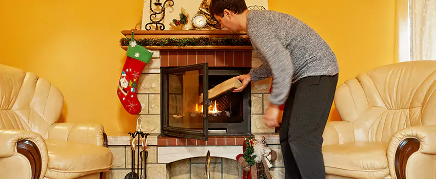 Rusted Metal Fireplace Restoration in Highland, Utah